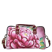 Anna by Anuschka Women's Hand-Painted Genuine Leather Multi Compartment Satchel