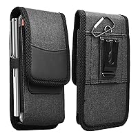 Njjex Cell Phone Holster for Samsung Galaxy S24 Ultra S23 Plus S22 S21 FE S20 Note 20 Ultra A12 A13 A14 A15 A54 A23 A32 iPhone 12 13 14 15 Pro Max Belt Clip Holster Phone Pouch Holder Carrying Case