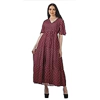 Cotton Slub Casual Printed Summer Outfit Womens Cocktail Dresses