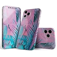 Full Body Skin Decal Wrap Kit Compatible with iPhone 15 Pro Max - Neon Retro Paint Forest V1