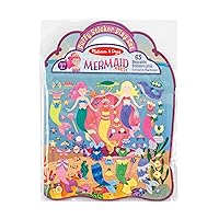 Melissa & Doug Puffy Sticker Activity Book: Mermaids - 65 Reusable Mermaid Sticker Book, For Kids Ages 4+ - FSC-Certified Materials