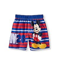 Toddler Boys Disney Mickey Mouse M28 Blue Swim Short Trunk - 3T