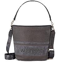 Wrangler Hobo Shoulder Bag for Women Weave Bucket Handbag