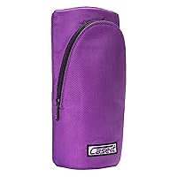 Case-it Magnetic Stand Up Pouch, Stand up Pencil Case, Large Capacity Pencil Pouch, Zipper Phone Holder, Mobile Phone Bracket, Stationery Organizer, Storage Makeup Pouch, PLP-167, Purple