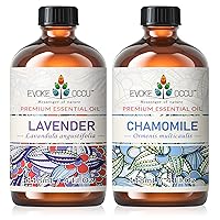 Lavender Essential Oil 4 Oz, Pure Chamomile Oil for Diffuser Skin Massage Candle Soap Making- 4 FL Oz