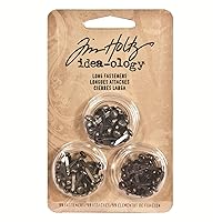 Tim Holtz Idea-ology Metal Long Fasteners, 99 per Pack, 7/16 Inches, Antique Finishes, TH92703