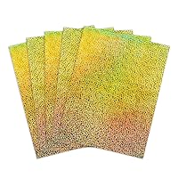 Hygloss Products Holographic Self-Adhesive Paper Sheets, Made in USA - 8-1/2 x 11 Inches, Gold, 5 Pack