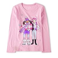 The Children's Place Girls' Assorted Everyday Long Sleeve Graphic T-Shirts