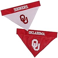 Pets First Collegiate Pet Accessories, Reversible Bandana, Oklahoma Sooners, Large/X-Large