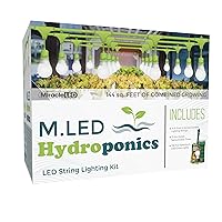 Miracle LED Hydroponics LED Indoor Grow Light Kit - Includes 4 Absolute Daylight Plus Full Spectrum 150W Replacement Grow Light Bulbs & 1 4-Socket Corded Fixture with SproutMatic Timer (4-Pack)
