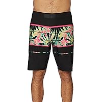 O'NEILL Men's 20 Inch Stripe Boardshorts - Water Resistant Swim Trunks for Men with Quick Dry Stretch Fabric and Pockets