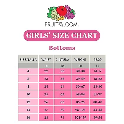 Fruit of the Loom Girls' Cotton Bikini Underwear Multipacks