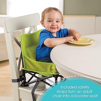 Summer Pop ‘N Sit Portable Booster Chair, Green – Booster Seat for Indoor/Outdoor Use – Fast, Easy and Compact Fold