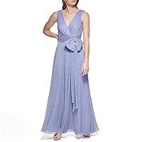Eliza J Women's Gown Style Bow Detail Sleeveless Vneck Dress
