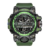 KXAITO Men's Watches Sport Outdoor Waterproof Military Watch Date Multi Function Tactical LED Face Alarm Stopwatch for Men 3133