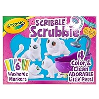 Scribble Scrubbie Pets Tub Set, Washable Pet Care Toy, Animal Toys for Girls & Boys, Easter Gifts for Kids, Ages 3, 4, 5