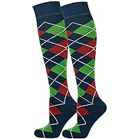 Mysocks Knee High Socks Long Golf Socks Colorful Argyle Socks for Men Women