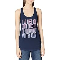 Women's Funny Fix That Ponytail Racerback Cute Graphic Tank Top
