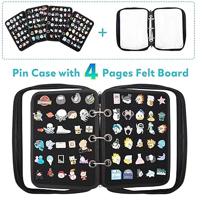  Enamel Pin Display Pages Pin Carrying Case, Pins