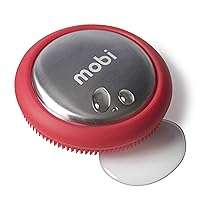 Mobi Odor Remover Steel Soap Bar and Vegetable Brush, Red