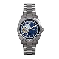 REIGN Impaler Semi-Skeleton Bracelet Watch - Blue/Silver