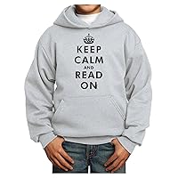Keep Calm and Read On Youth Hoodie Pullover Sweatshirt