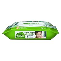 Seventh Generation 34208CT Free & Clear Baby Wipes, Unscented, White, 64 Wipes Per Pack (Case of 12 Packs)