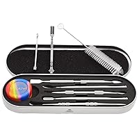Wax Carving Stainless Steel Tool Set with 5ml Silicone Container and Metal Carrying Case