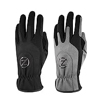 Zero Friction Men's Activewear Cold Weather Glove, 2 Pair Pack, Black & Grey, Universal-fit