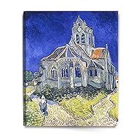 DECORARTS - The Church at Auvers, Vincent Van Gogh Art Reproduction. Giclee Canvas Prints Wall Art for Home Decor 30x24