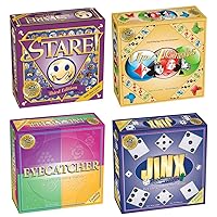 Stare + Up 4 Grabs + Eyecatcher + Jinx = Fun Board Games for Family and Game Night Bundle