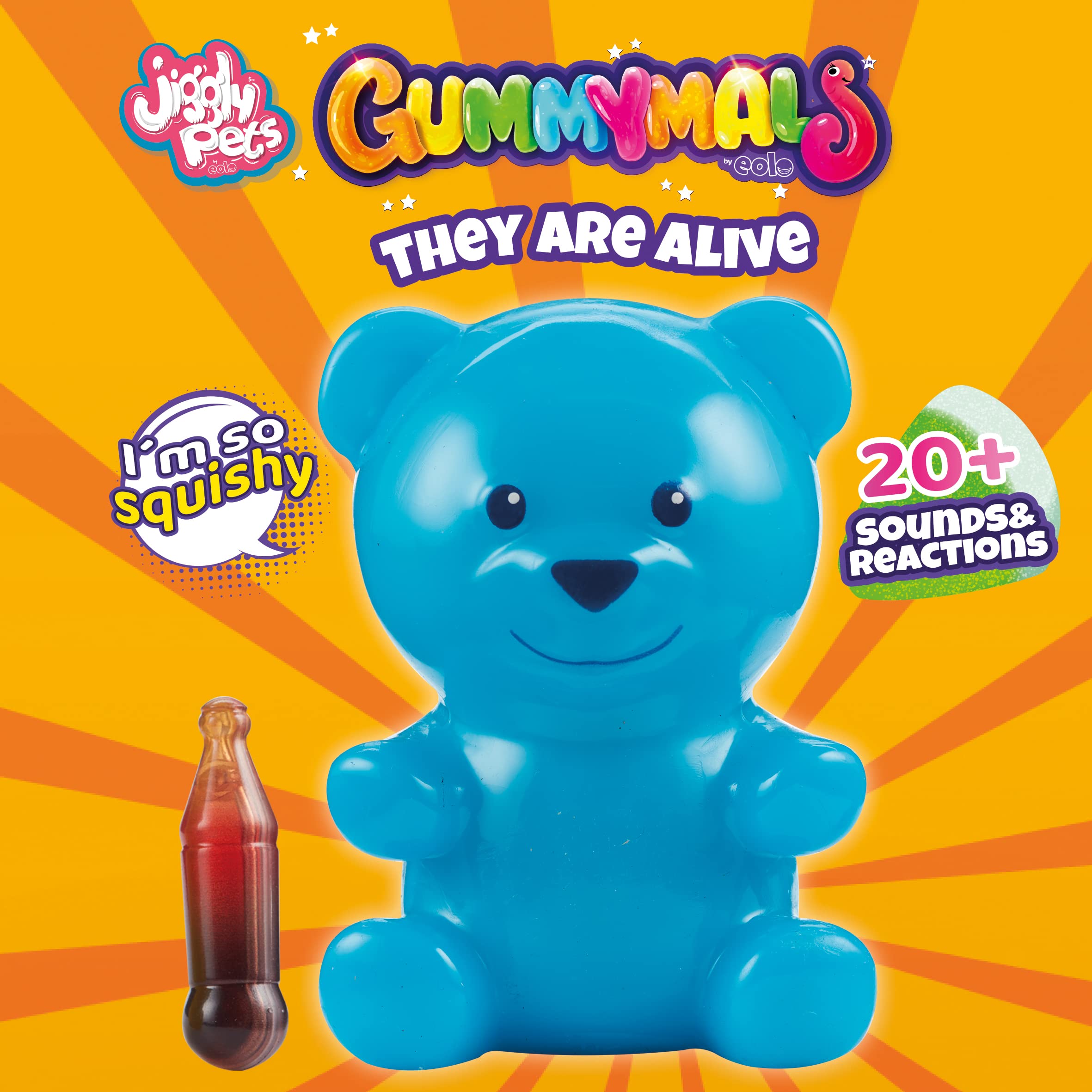 Gummymals - Interactive Blue Gummy Bear - 20+ Comments and Sounds