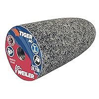 Weiler 68305 TIGER AO TYPE 16 Round Tip Portable Grinding Cone, A24-R, 1 1/2