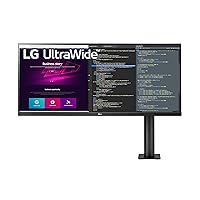 LG 34WN780-B 34 Inch 21:9 UltraWide QHD (3440 x 1440) Display Ergo with 3-Side Virtually Borderless Design and AMD FreeSync - Black (Renewed)