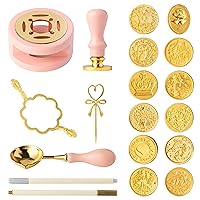 OwnMy Wax Seal Kit, Wood Wax Seal Warmer, Wax Seal Melting Furnace Tool  with Melting Spoon for Wax Sealing Stamp Wax Seal