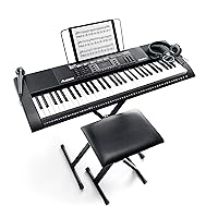 Piano Set for Beginners - Alesis Melody 61 E Piano with 61 Keys and Built-in Speakers, Headphones, Microphone, Piano Stand, Music Stand and Stool + Best of Piano Beginner Piano Sheet Music