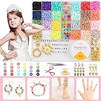 Toys for 4 5 6 Year Old Girls Birthday Gift Ideas,Bracelet Making Kit Arts and Crafts for Kids Ages 8-12,Art Supplies Clay Beads Bracelet Kit Girl Toys 8-10 Year Old,Kids Toys Beads for Jewelry Making