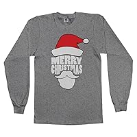 Threadrock Kids Merry Christmas Santa Claus Face Youth Long Sleeve T-Shirt