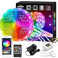 Led Lights 100ft, Led Strip Lights with Bluetooth and APP Control,Multicolor RGB LED Light Strips,Music Sync Color Changing LED Lights for Bedroom Indoor