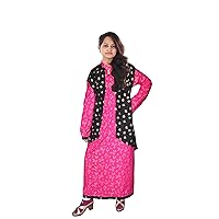 Indian Viscose Cotton Long Dress Printed Stitched Kurti Long Maxi for Women's Plus Size