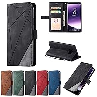 Phone Flip Wallet Case Wallet Case Compatible with Samsung Galaxy S8 Plus, PU Leather Flip Folio Case with Card Holders [Shockproof TPU Inner Shell] Phone Cover, Protective Case Designed Compatible wi