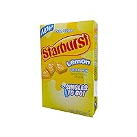 Starburst Singles To Go Powdered Drink Mix, Lemon, Sugar-Free Drink Powder, 6 count (Pack of 12)