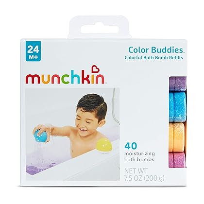Munchkin® Color Buddies™ Moisturizing Bath Water Color Tablets, 40 Pack, Yellow/Pink/Blue/Purple