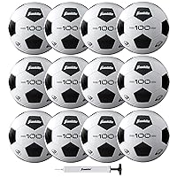 Franklin Sports Soccer Balls - Youth + Adult Soccer Balls - Size 3, 4 + 5 Soccer Balls - Single + Bulk Packs - Black + White