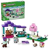 LEGO Minecraft The Animal Sanctuary, Construction Toy, Gift for Boys and Girls Ages 7+ and Video Game Fans, Plain Biome, Character Minifigures and Animal Figure 21253