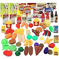 Click N' Play Pretend Play Food Set for Kids 120 Piece