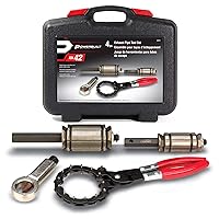 Powerbuilt 4 Piece Exhaust Pipe Tool Set, Repair Tailpipes, Expanders, Removing Dents, Chain Cutter, Nut Splitter, Import and Domestic Vehicles 648612
