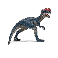 Schleich Dinosaurs, Jurassic Era velociraptor Dinosaur Toys for Boys and Girls, Dilophosaurus Toy Figure, Ages 4+