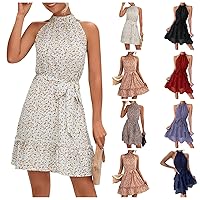 Summer Mini Dresses for Women 2024, Women's Casual Trendy Sexy Floral, S XL