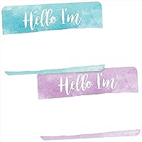 Avery Premium Baby Shower & Bridal Shower Name Tags, Watercolor, No Lift No Curl, 36 Handwriteable Name Stickers